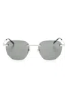Dunhill Geometric-frame Sunglasses In Silber