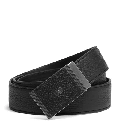 Dunhill Grained Leather Belt In Black