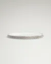Dunhill Hobnail Silver Bracelet In Silver/crystal