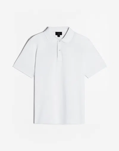 Dunhill Insignia Cotton Short Sleeve Polo In White