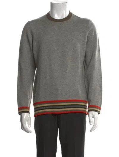Pre-owned Dunhill Lambswool Tweed Pattern Pullover In Grey