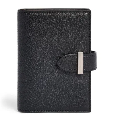Dunhill Leather Alfred Card Holder In Black