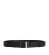 Dunhill Leather Automatic Longtail Buckle Belt In Black