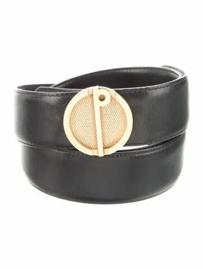 Pre-owned Dunhill Leather Belt In Black