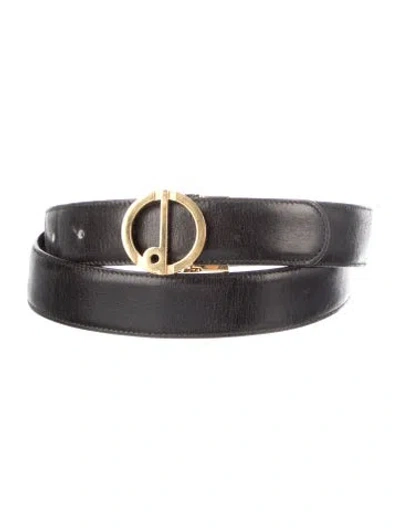 Pre-owned Dunhill Leather Belt In Black