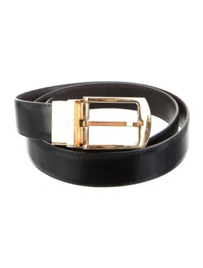 Pre-owned Dunhill Leather Belt In Black