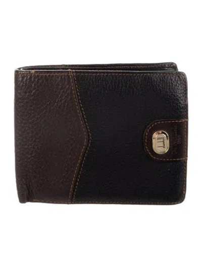 Pre-owned Dunhill Leather Bifold Wallet In Black