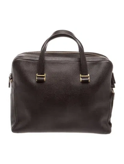 Pre-owned Dunhill Leather Briefcase In Black