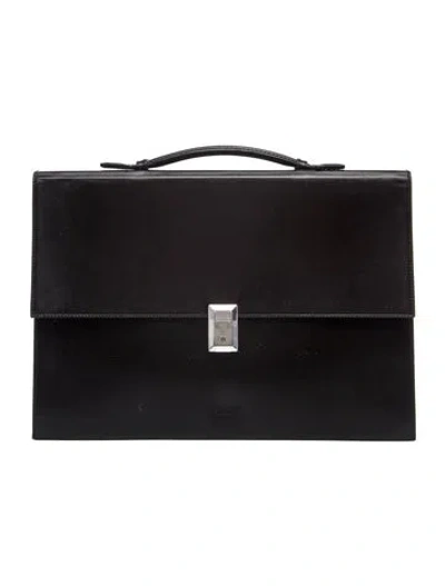 Pre-owned Dunhill Leather Briefcase In Black