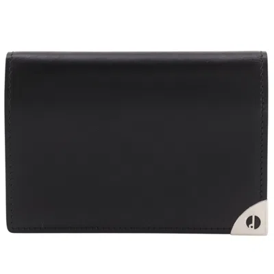Pre-owned Dunhill Leather Business Card Case () In Black