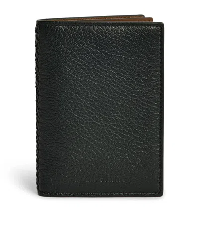 Dunhill Leather Century Card Holder In Black