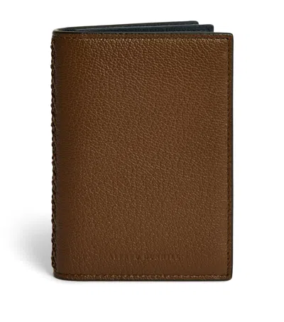 Dunhill Leather Century Card Holder In Brown