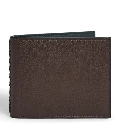 Dunhill Leather Century Compact Wallet In Brown