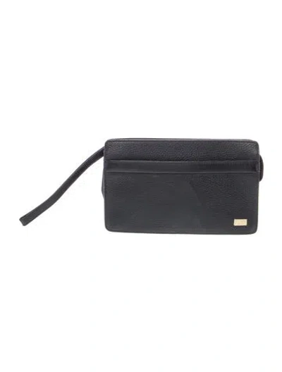 Pre-owned Dunhill Leather Clutch In Black