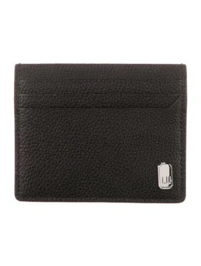 Pre-owned Dunhill Leather Continental Leather Card Holder In Black