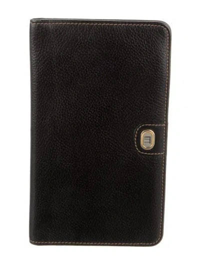 Pre-owned Dunhill Leather Continental Wallet In Black