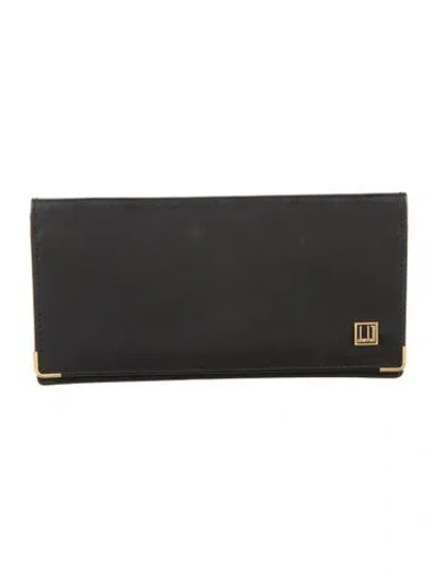 Pre-owned Dunhill Leather Continental Wallet In Black