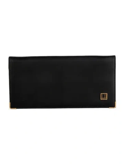Pre-owned Dunhill Leather Continental Wallet In Black