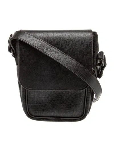 Pre-owned Dunhill Leather Crossbody Bag In Black