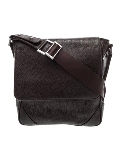 Pre-owned Dunhill Leather Crossbody Bag In Black