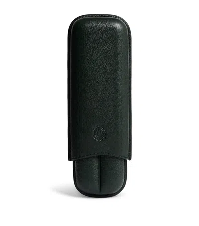 Dunhill Leather Double Cigar Case In Green