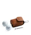 Dunhill Leather Double Golf Ball Case In Multi