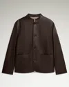 Dunhill Nehru-collar Leather Driving Jacket In Brown