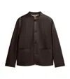 Dunhill Nehru-collar Leather Driving Jacket In Brown