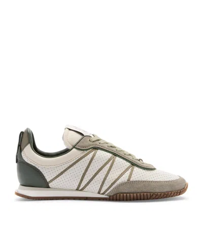 Dunhill Leather Ian Runner Sneakers In Green