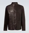 Dunhill Leather Jacket In Black