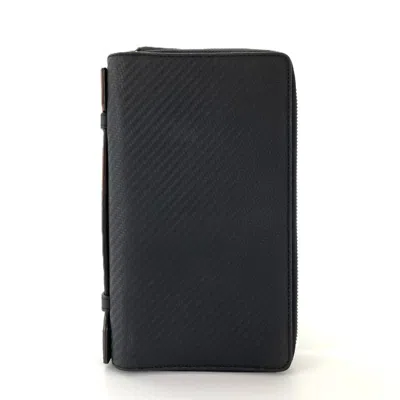 Pre-owned Dunhill Leather Long Wallet (bi-fold) () In Black