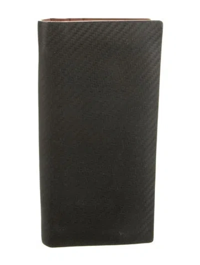 Pre-owned Dunhill Leather Patterned Wallet In Brown/grey