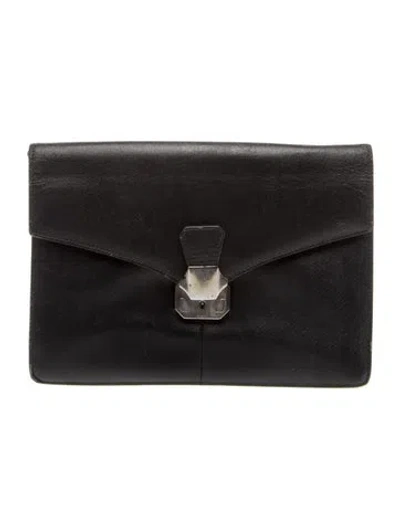 Pre-owned Dunhill Leather Portfolio In Black