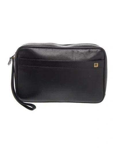 Pre-owned Dunhill Leather Portfolio In Black