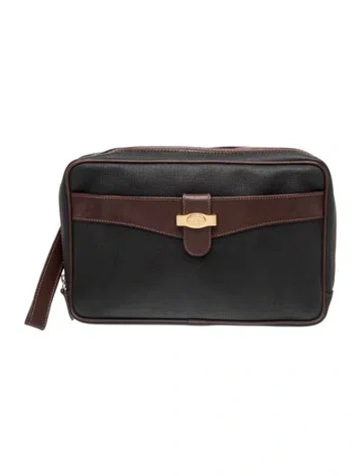 Pre-owned Dunhill Leather Portfolio In Black/brown