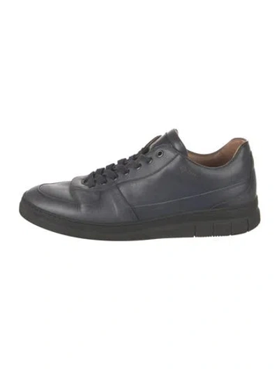 Pre-owned Dunhill Leather Sneakers In Blue