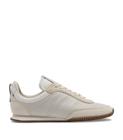 Dunhill Leather The Ian Runner Sneakers In White