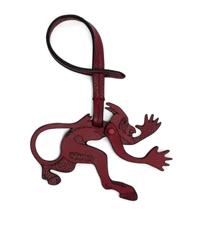 Dunhill Leather Tweenie Charm In Brown