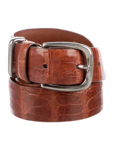 Pre-owned Dunhill Leather Waist Belt In Brown