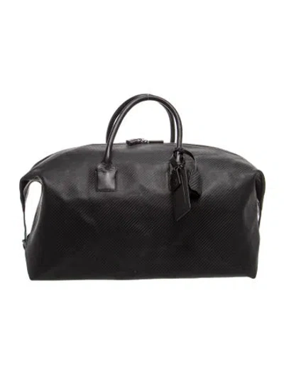 Pre-owned Dunhill Leather Weekender Bag In Black