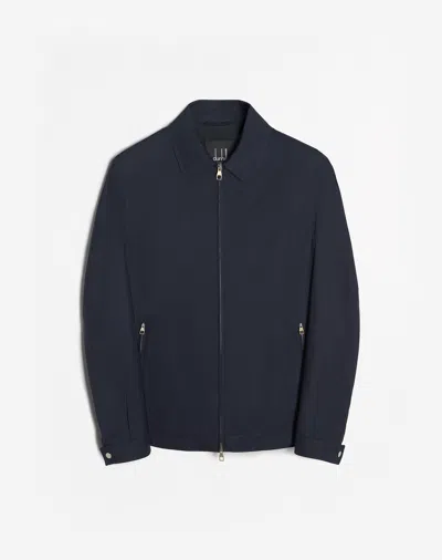 Dunhill Lightweight Silk Harrington Jacket In Blue