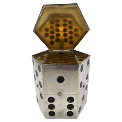 Pre-owned Dunhill Limited Jeweler Made Dice Cigarette Dispenser By Legros Marius For  In Brown