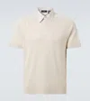 Dunhill Linen And Silk Polo Shirt In Neutral