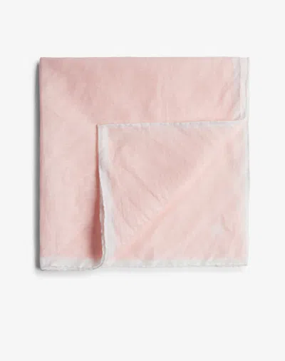 Dunhill Linen Neckerchief With Contrast Border In Pink