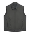 Dunhill Linen Reversible Gilet In Animal Print