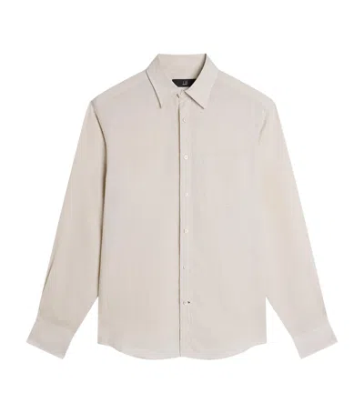 Dunhill Linen Shirt In Neutral