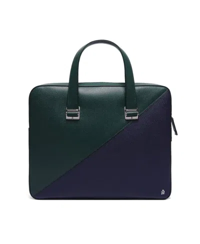 Dunhill Logo Color-matched Portable Briefcase In Black