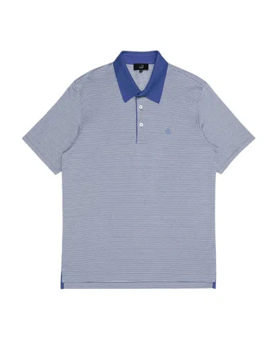 Dunhill Logo Details Polo Shirt In Blue