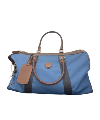 Dunhill Logo Details Travel Bag In Blue