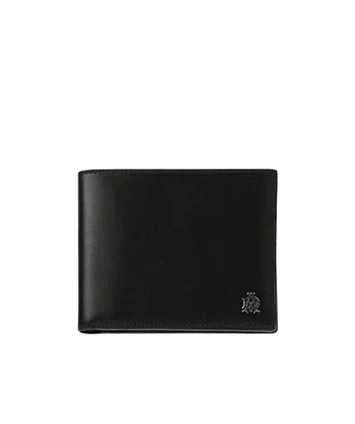 Dunhill Logo Double-folded Wallet In Black